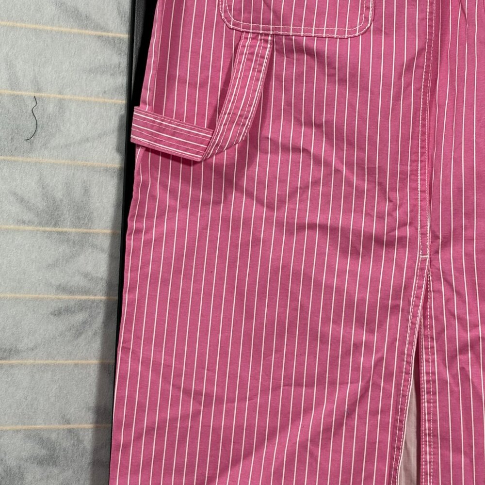 Vero Moda Cargo Maxi Skirt Pink White Stripe Utility Gorpcore Women's XS Skater - Picture 7 of 11
